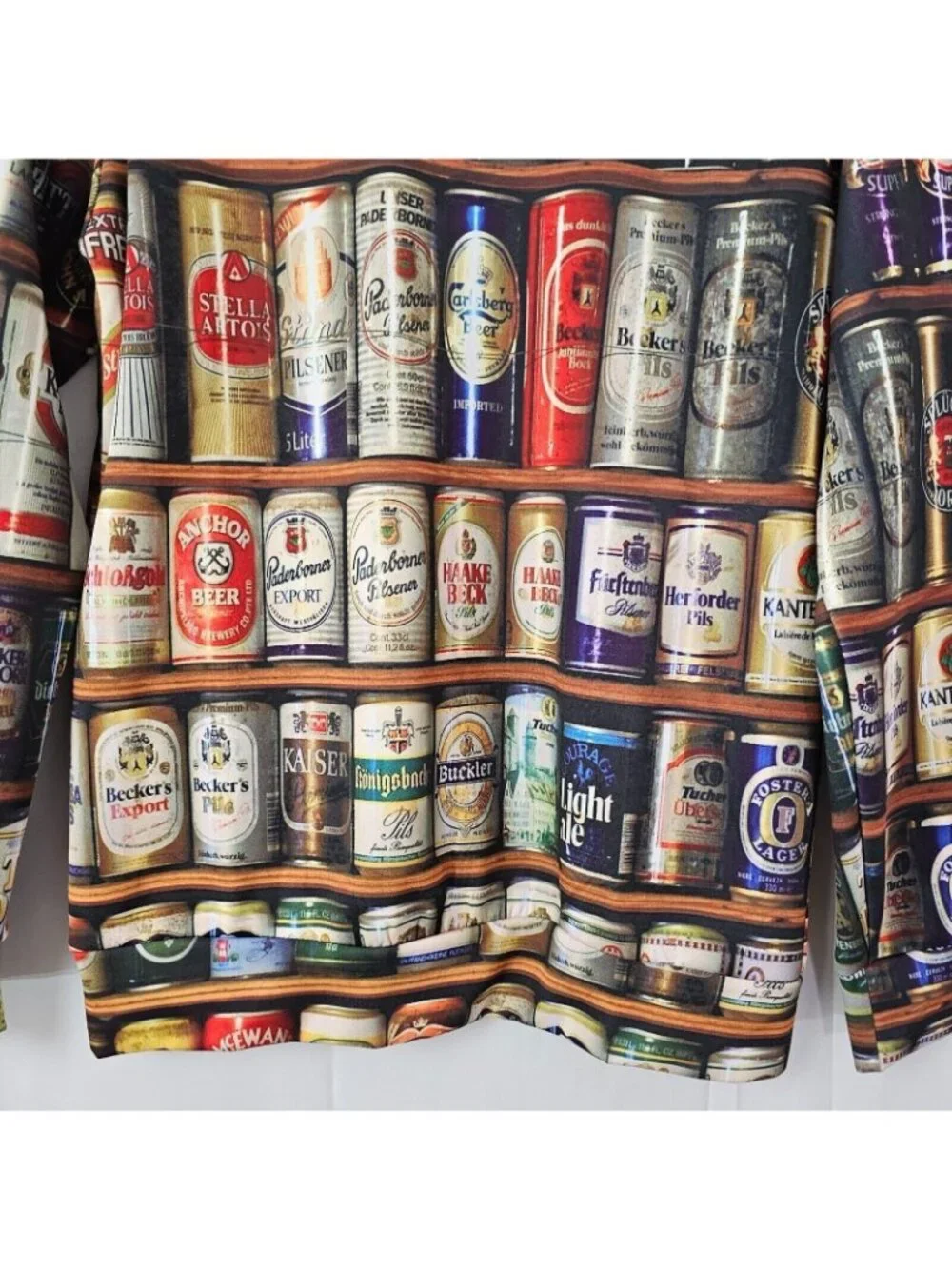 YOUCAN Sweatshirt Mens M Beer Can All Over Print Crew Neck Long Sleeve - Picture 7 of 8